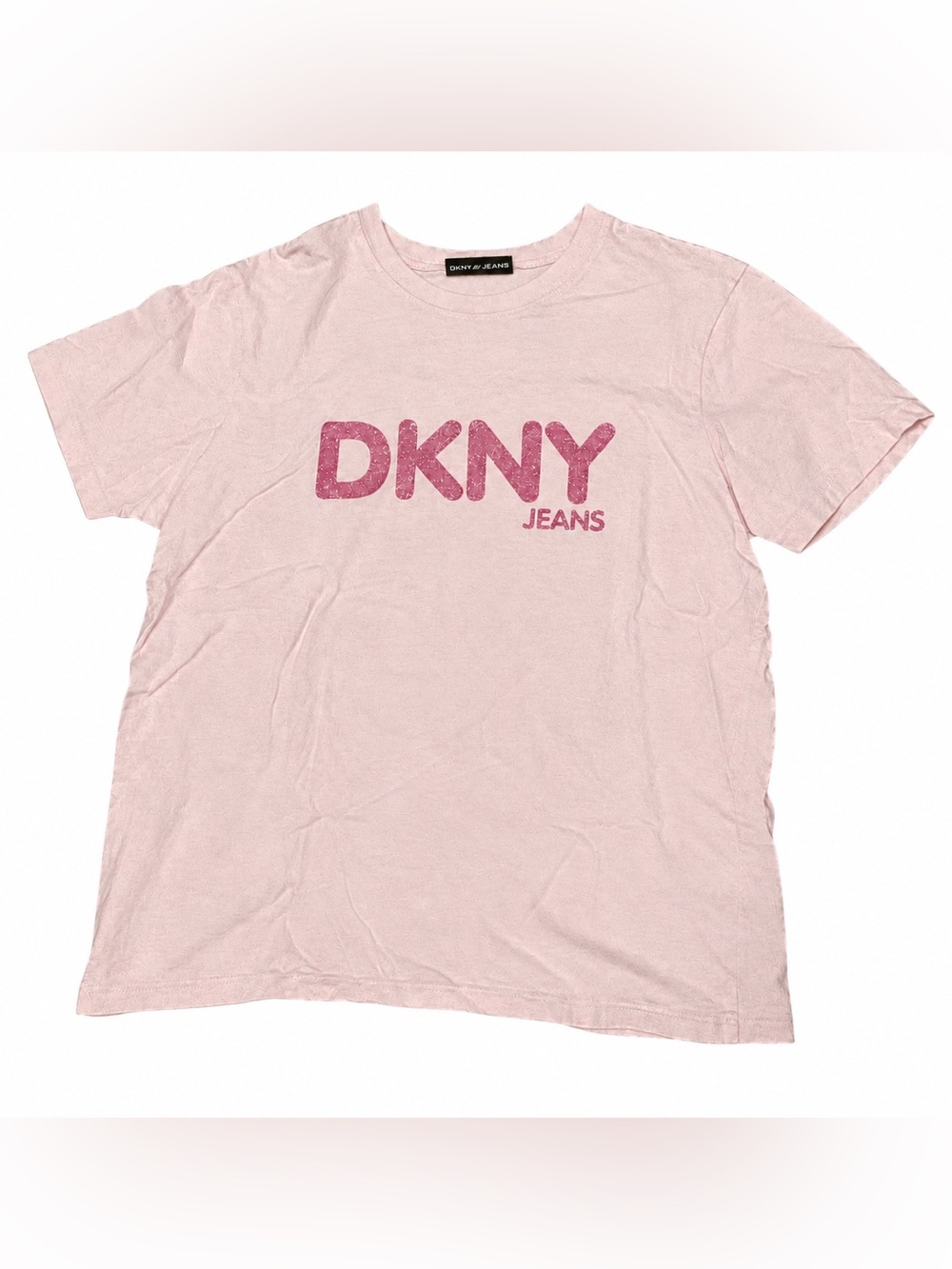 DKNY Pink Logo Short Sleeve Tee